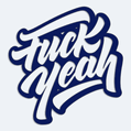 Nlepka s npisom Fuck Yeah
