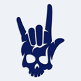 Nlepka na auto skull rock on
