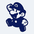 Nlepka na auto postavika Mario