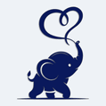 Nlepka na auto slon so srdcom