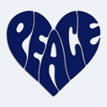 Nlepka na auto PEACE srdce