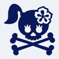 Nlepka lady skull na auto