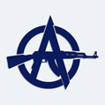 Samolepka anarchy gun na auto