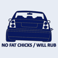 Nlepka s npisom No fat chicks na auto