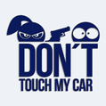 Nálepka na auto s textom Don´t touch car