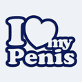 Nlepka na auto s npisom I love my penis