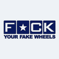 Nlepka na auto s npisom Fuck your fake wheels