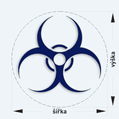 Nálepka na stred alu disky - Biohazard