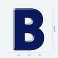Plastick 3D nlepka - vek psmeno B