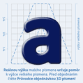 Plastick 3D nlepka - mal psmeno A