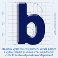 Plastická 3D nálepka - malé písmeno B