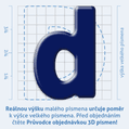 Plastická 3D nálepka - malé písmeno D
