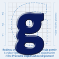 Plastická 3D nálepka - malé písmeno G