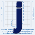 Plastická 3D nálepka - malé písmeno J