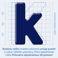 Plastická 3D nálepka - malé písmeno K