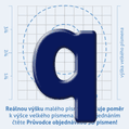 Plastická 3D nálepka - malé písmeno Q