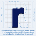 Plastická 3D nálepka - malé písmeno R