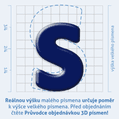 Plastická 3D nálepka - malé písmeno S