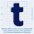 Plastická 3D nálepka - malé písmeno T