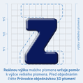 Plastická 3D nálepka - malé písmeno Z