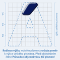 Plastick 3D nlepka - (znak) iarka nad psmenom